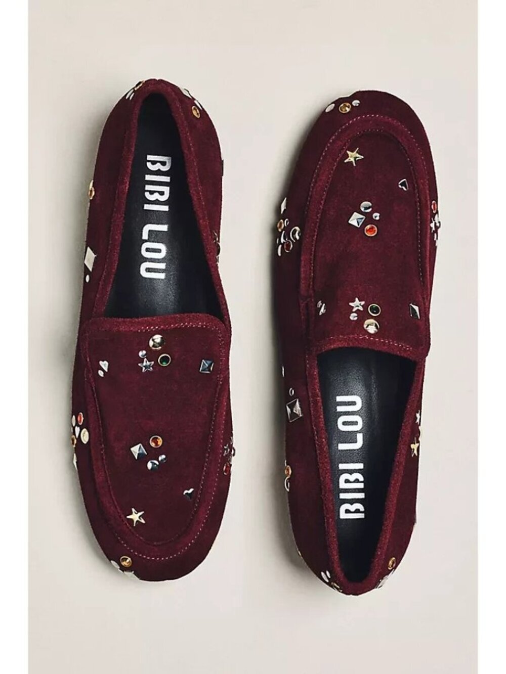 Bibi Lou Icon Studded Loafers Wine 40/9